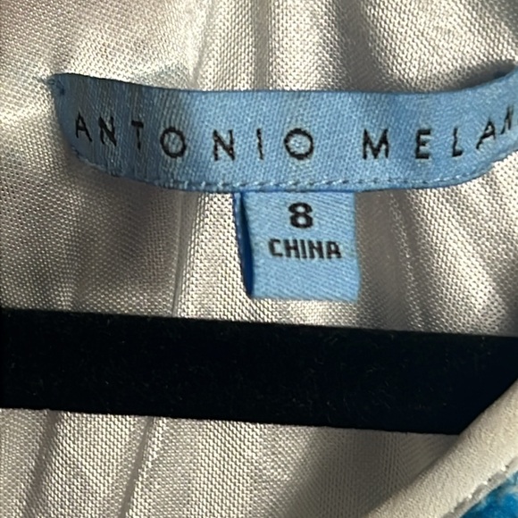 Antonio Melani Sz 8 Lace Aqua Coral Cream Womens Shift Lined Sleeveless … - Picture 5 of 6